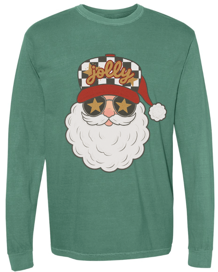Checker Santa Long Sleeve