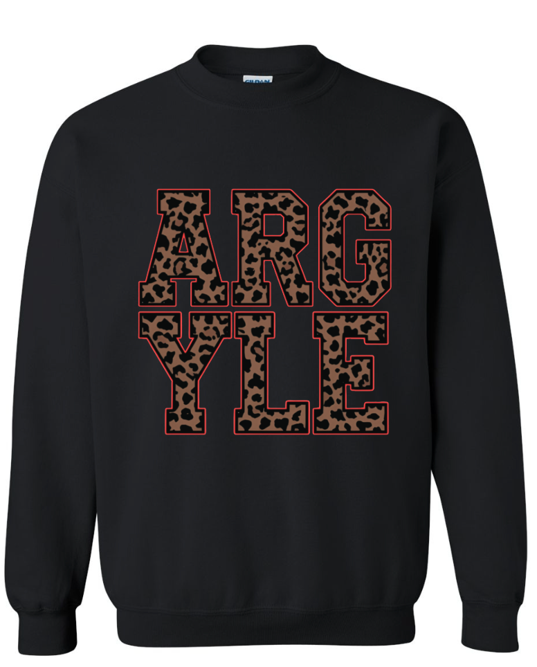Leopard ARGYLE Black Sweatshirt