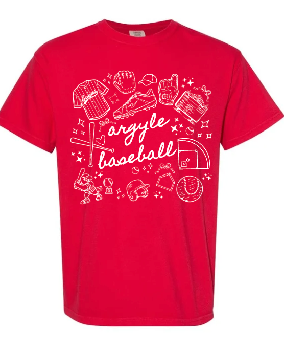 Argyle Baseball Doodle