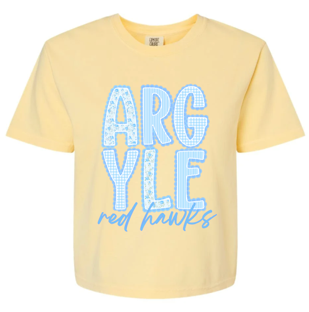 Argyle FLORAL All Schools Light Blue