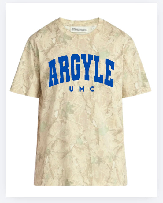 Argyle UMC - Camo Shirt with Blue Puff
