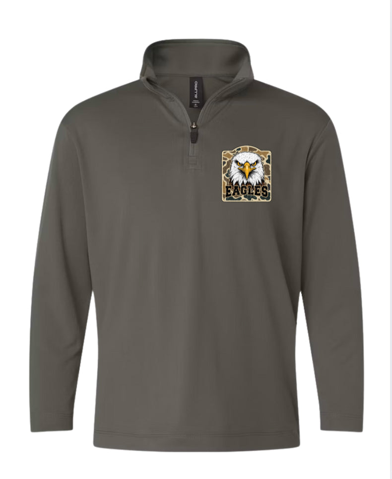 SOUTH PTA-Quarter-Zip Pullover-Camo