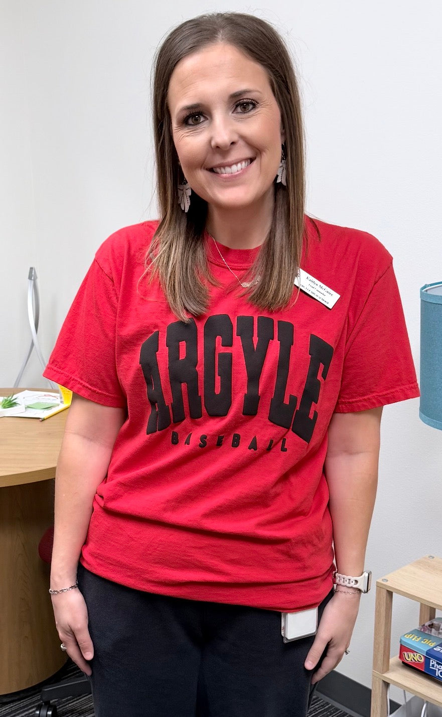 ARGYLE baseball puff t-shirt