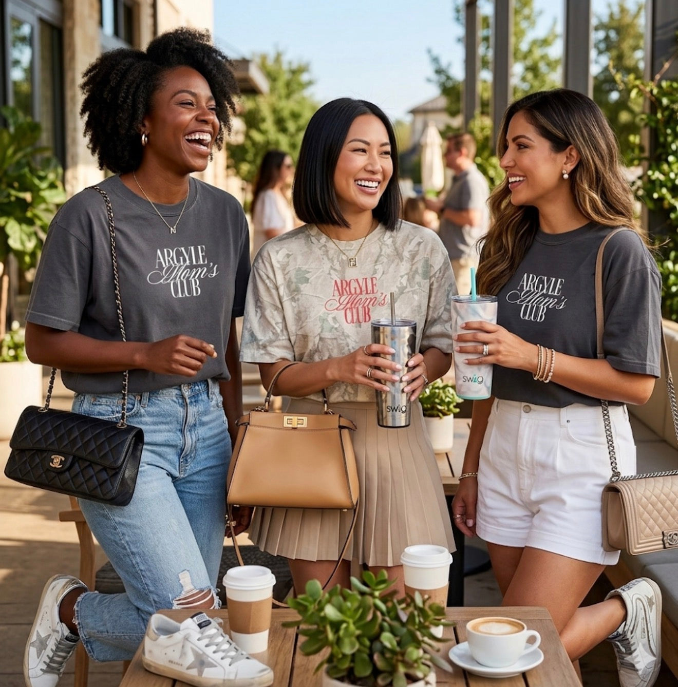 Argyle Mom's Club T-Shirt