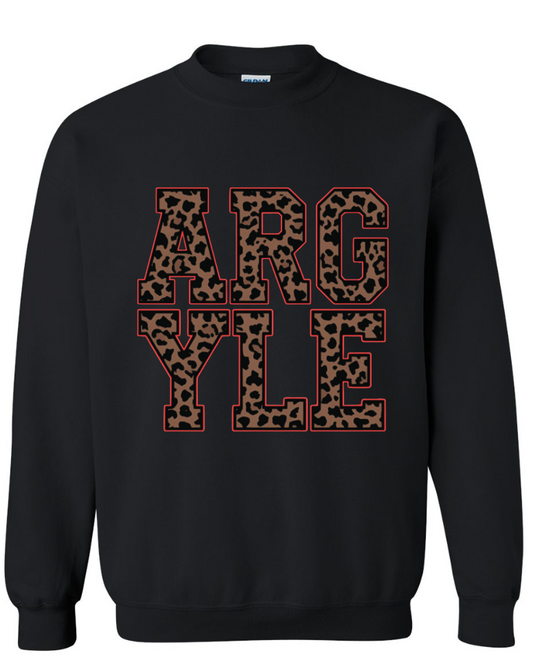 Leopard ARGYLE Black Sweatshirt