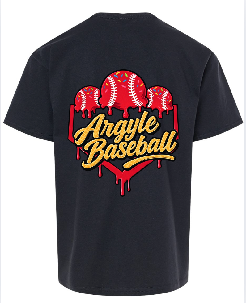 Argyle Baseball Drip Black