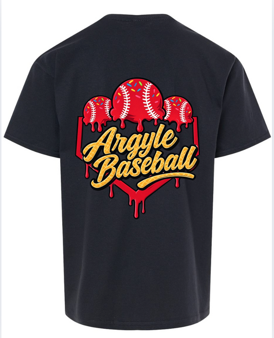 Argyle Baseball Drip Black