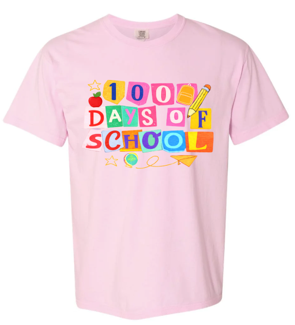 100 Days of School Mixed Font