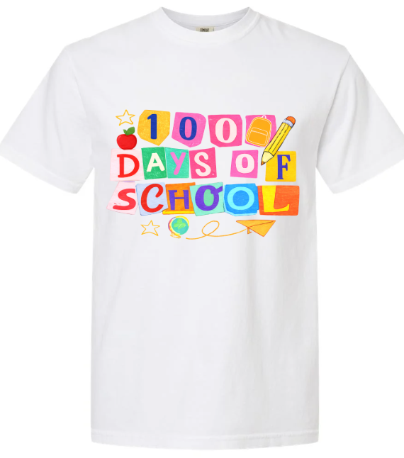 100 Days of School Mixed Font