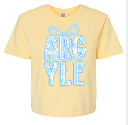 Argyle FLORAL All Schools Light Blue