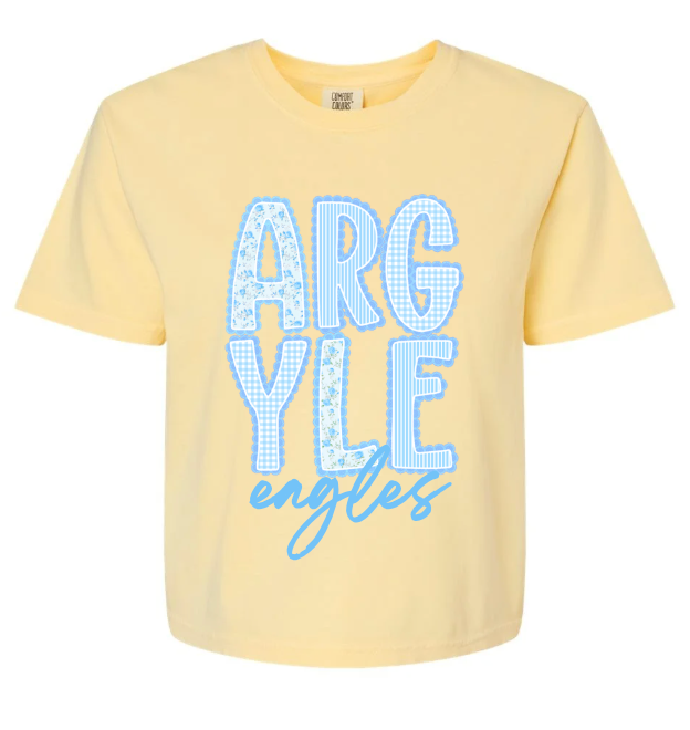Argyle FLORAL All Schools Light Blue