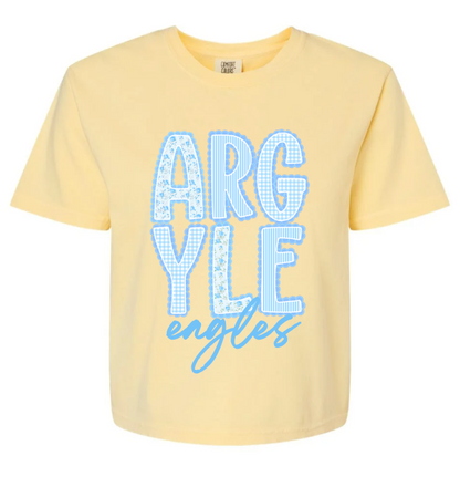 Argyle FLORAL All Schools Light Blue