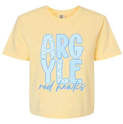 Argyle FLORAL All Schools Light Blue