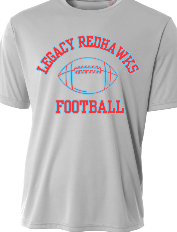 Redhawks Football DRIFIT Blue Outline